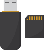 duża ikona karty pamięci i pendrive-u